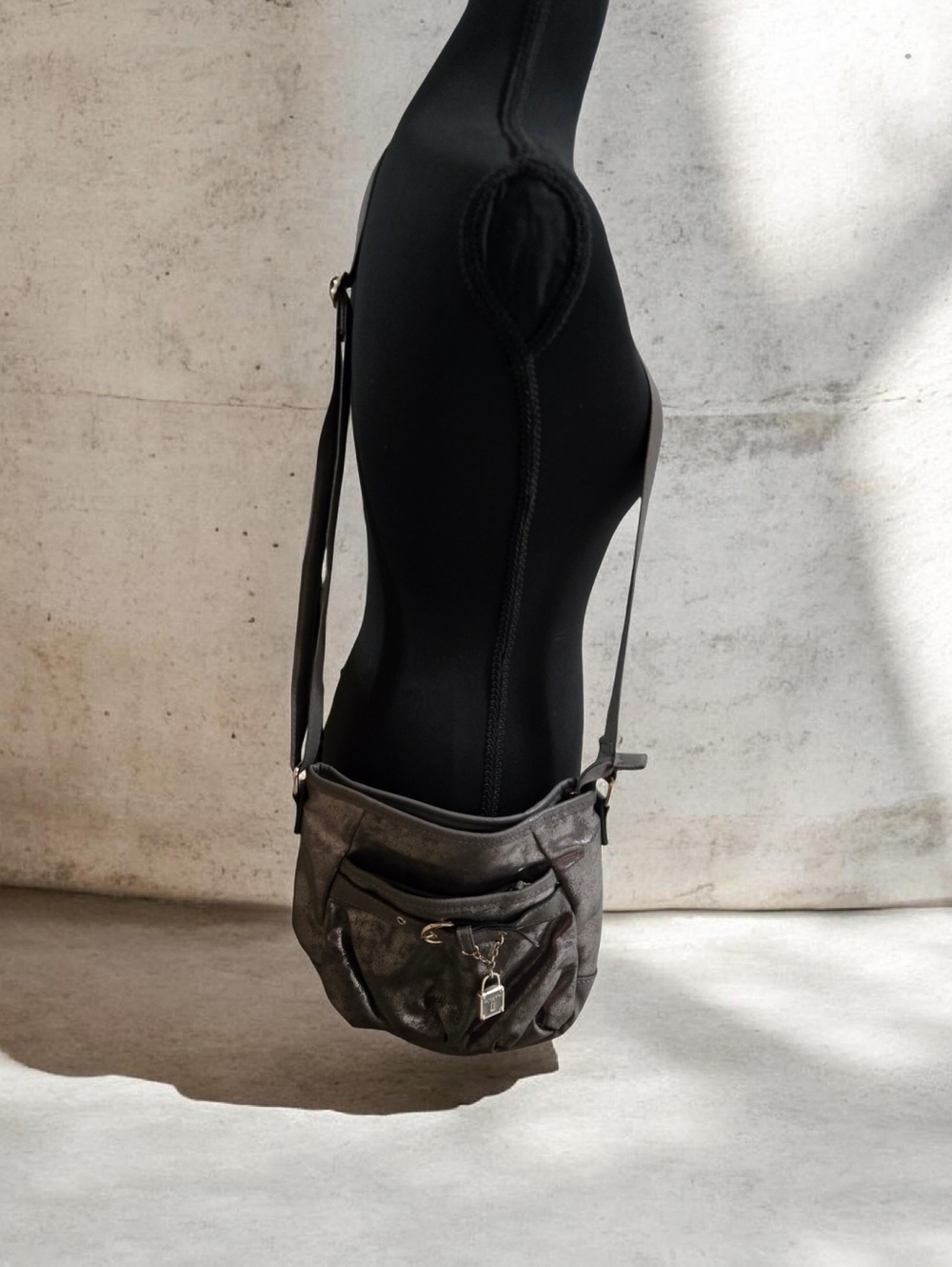 Metallic Gray Crossbody Shoulder Bag. By Rosetti EUC